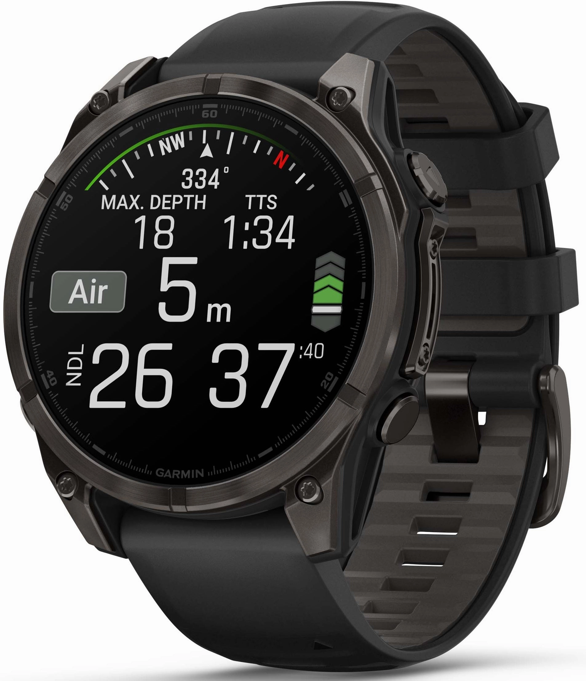 Garmin Fenix 8 47mm Sapphire AMOLED Carbon Grey DLC titanium Black Pebble Grey Silicone Watch