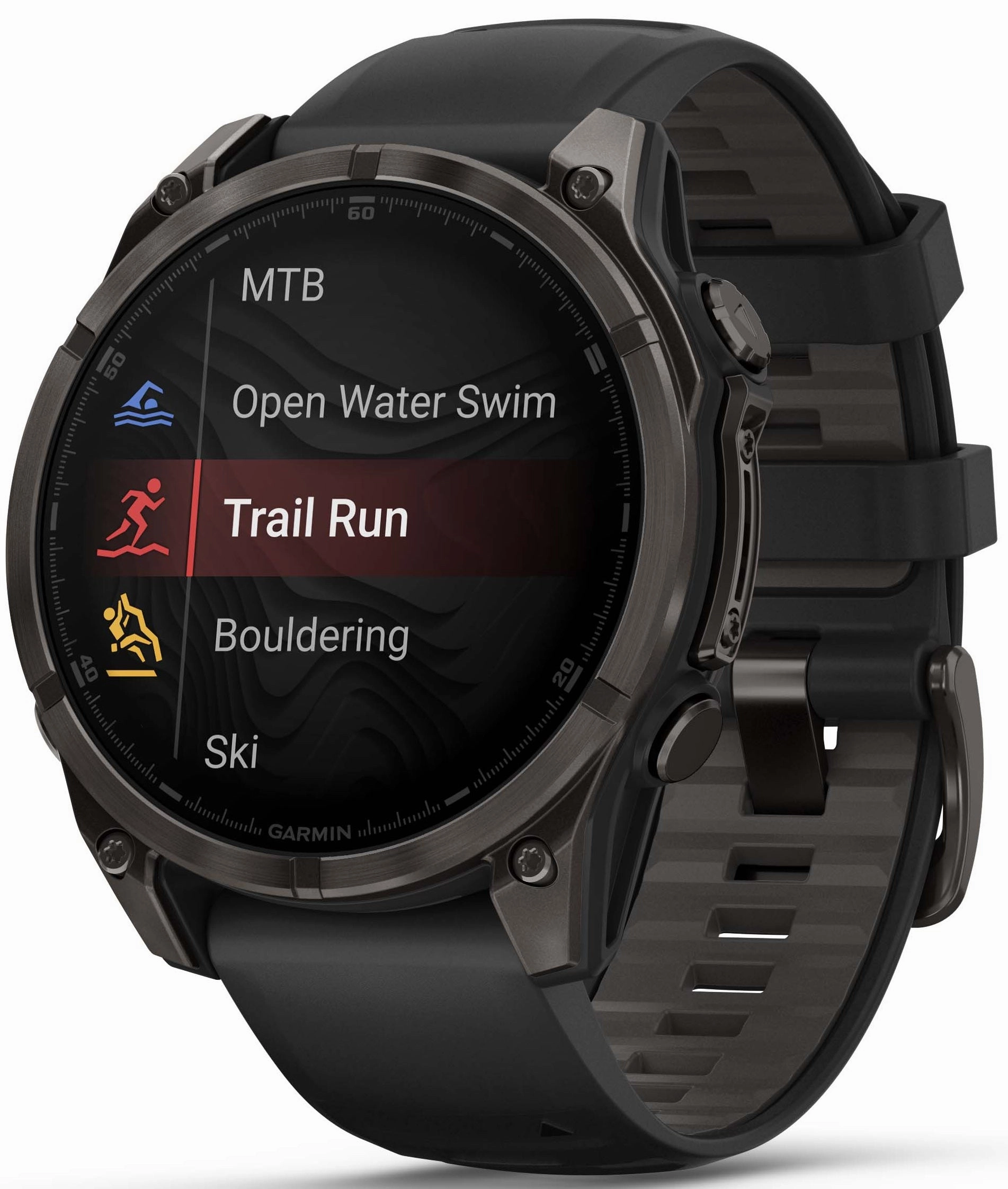 Garmin Fenix 8 47mm Sapphire AMOLED Carbon Grey DLC titanium Black Pebble Grey Silicone Watch