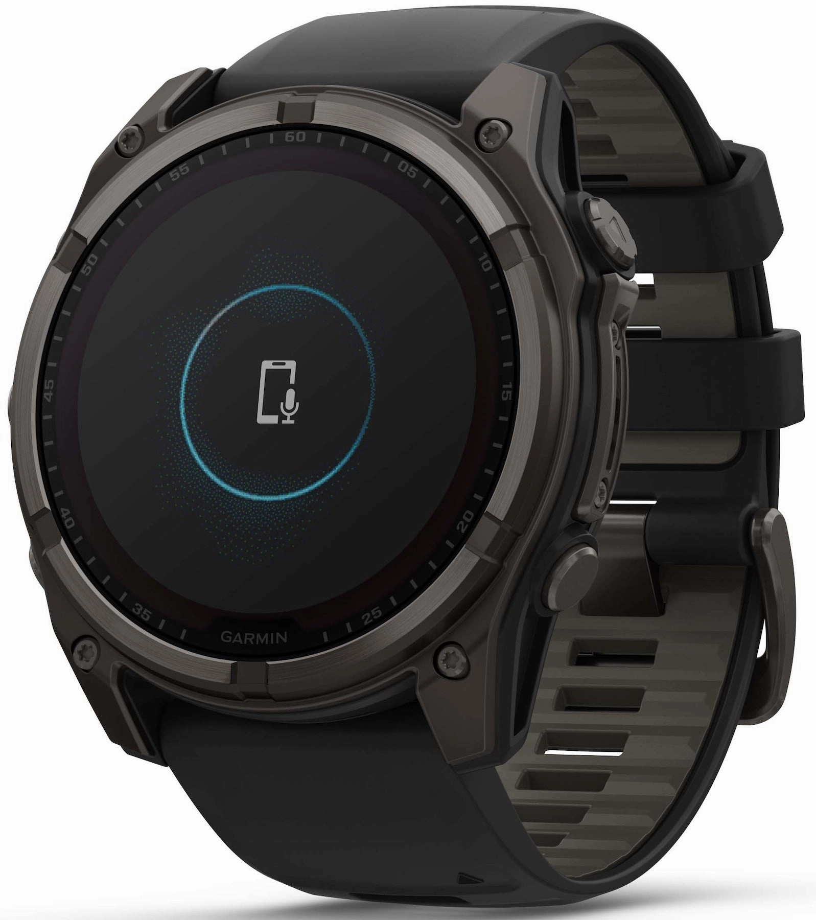 Garmin Fenix 8 51mm Sapphire Solar Carbon Grey DLC Titanium Black Pebble Grey Silicone Watch