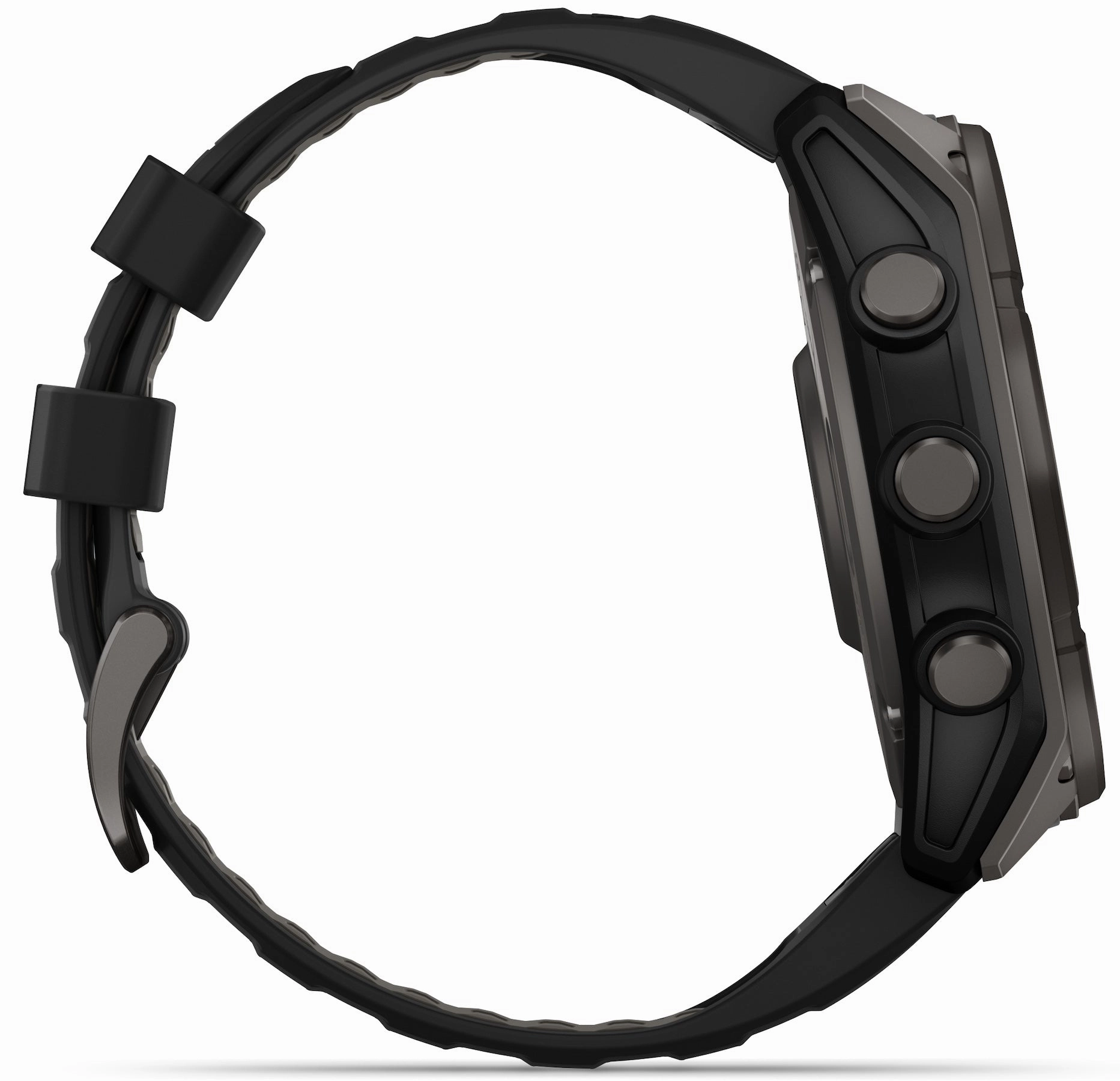 Garmin Fenix 8 51mm Sapphire Solar Carbon Grey DLC Titanium Black Pebble Grey Silicone Watch
