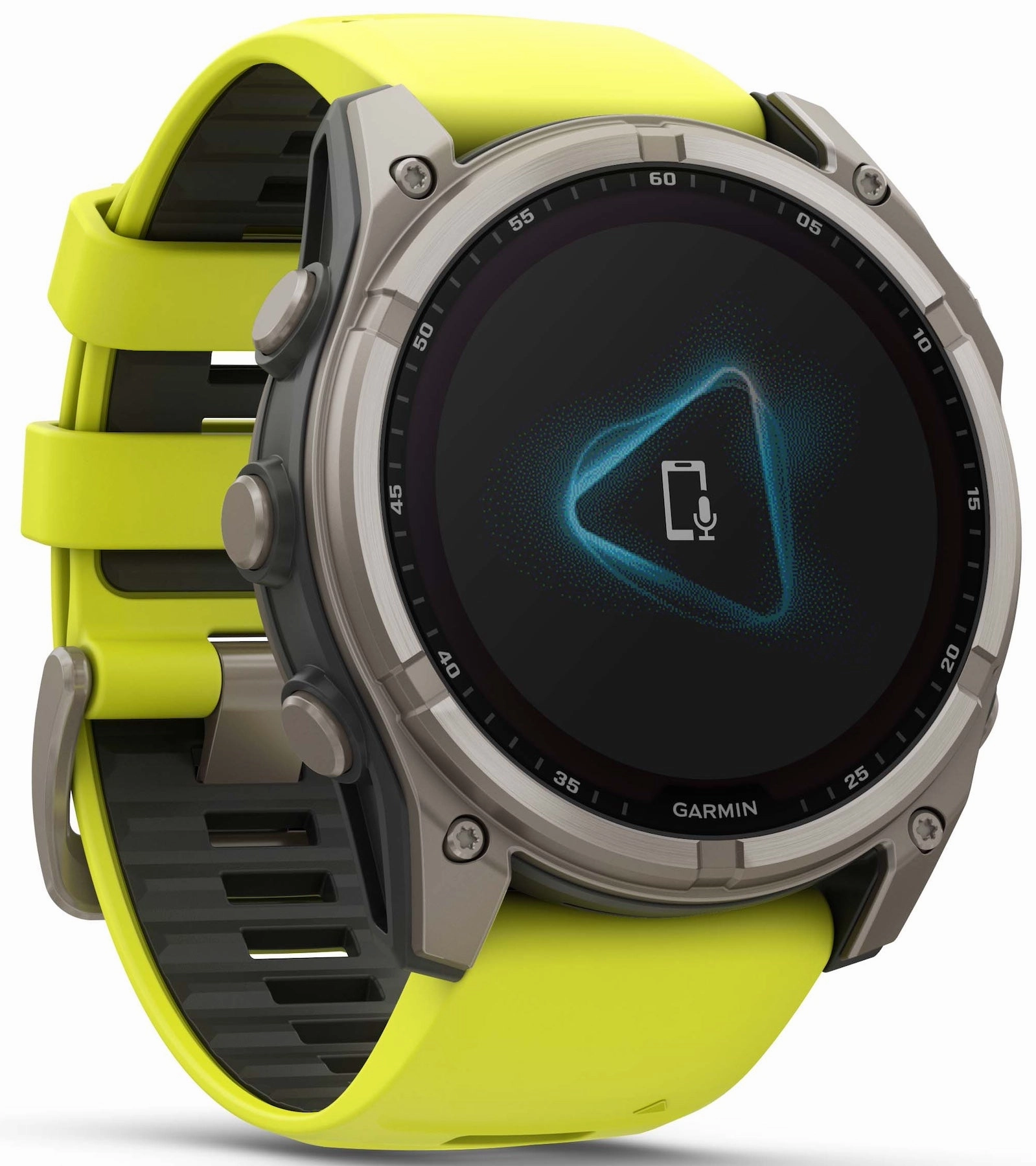 Garmin Fenix 8 51mm Sapphire Solar Titanium Amp Yellow Graphite Silicone Watch