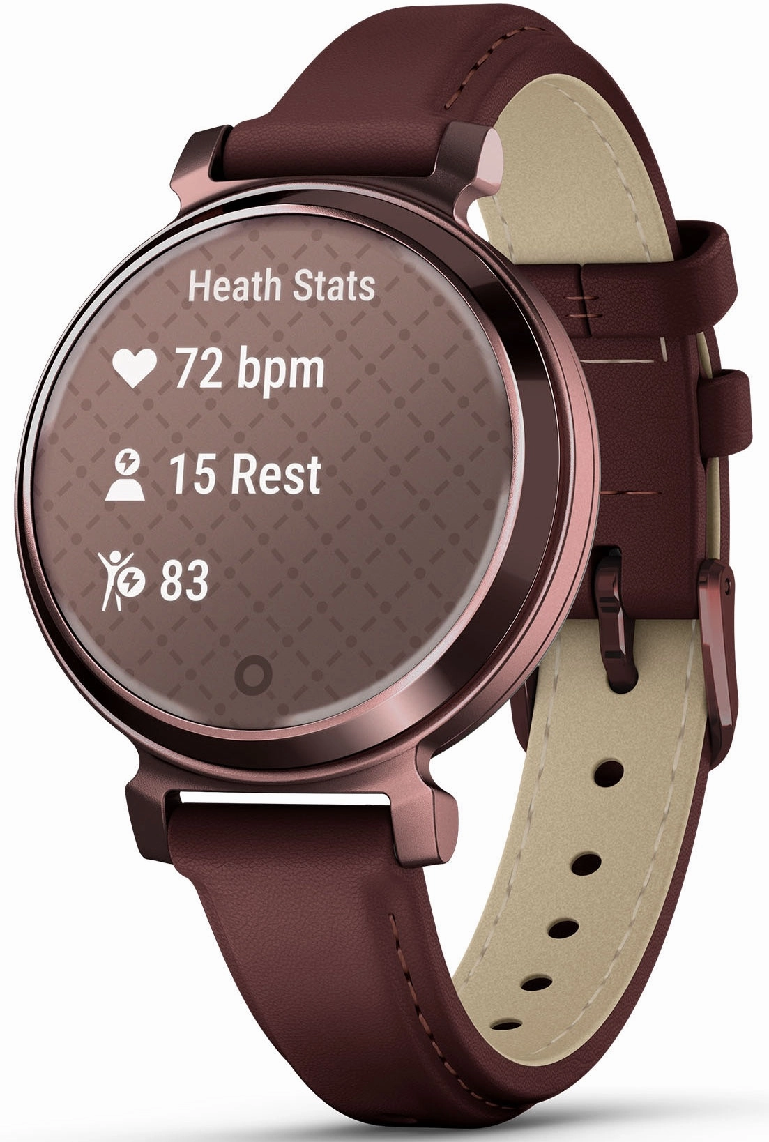 Garmin Lily 2 Classic Dark Bronze & Mulberry Leather Watch