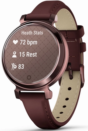 Garmin Lily 2 Classic Dark Bronze & Mulberry Leather Watch