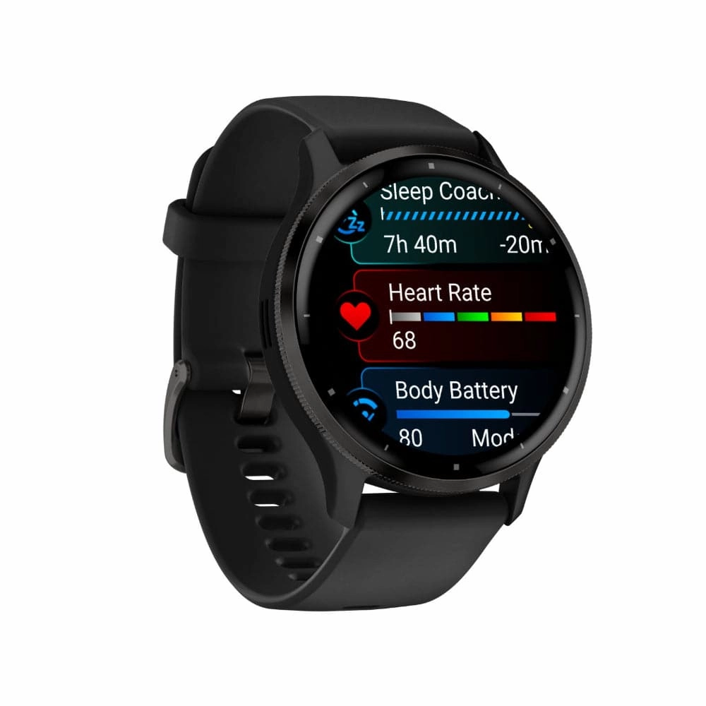 Garmin Venu 3 Slate Stainless Steel Bezel with Black Case Unisex Smartwatch GM-010-02784-51