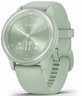 Garmin Vivomove Sport Silicone Band With Silver Accents Watch