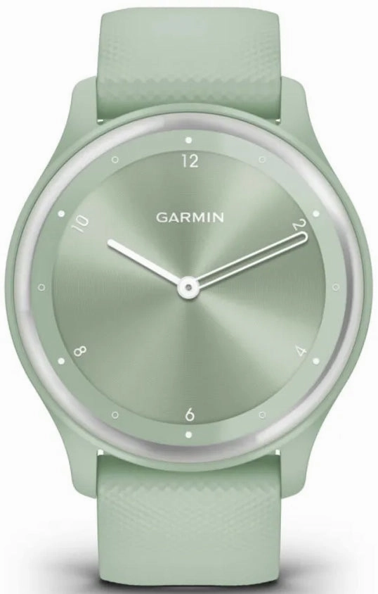 Garmin Vivomove Sport Silicone Band With Silver Accents Watch