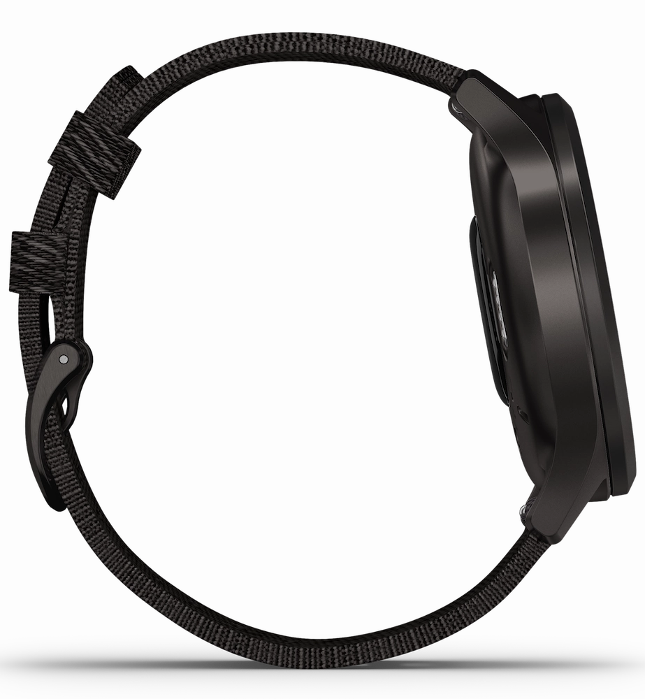 Garmin Vivomove Style Graphite Aluminium Case Black Pepper Nylon