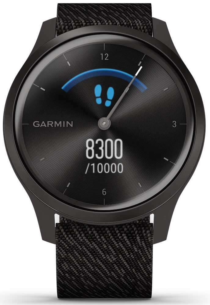 Garmin Vivomove Style Graphite Aluminium Case Black Pepper Nylon