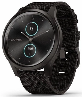 Garmin Vivomove Style Graphite Aluminium Case Black Pepper Nylon