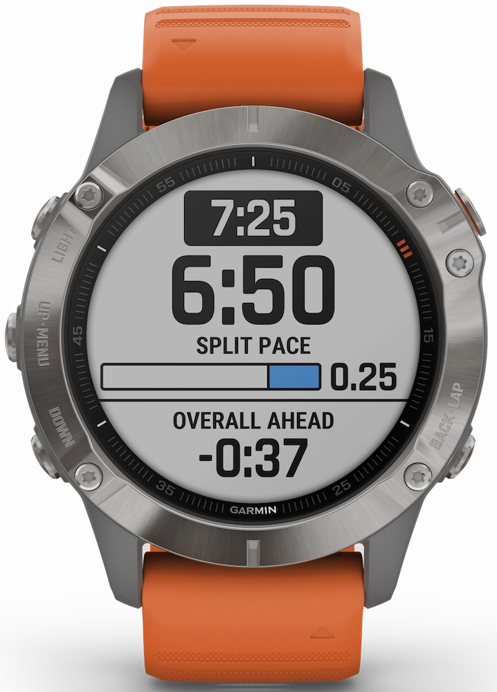 Garmin Watch Fenix 6 Sapphire Orange Band D