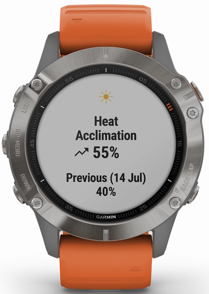 Garmin Watch Fenix 6 Sapphire Orange Band D