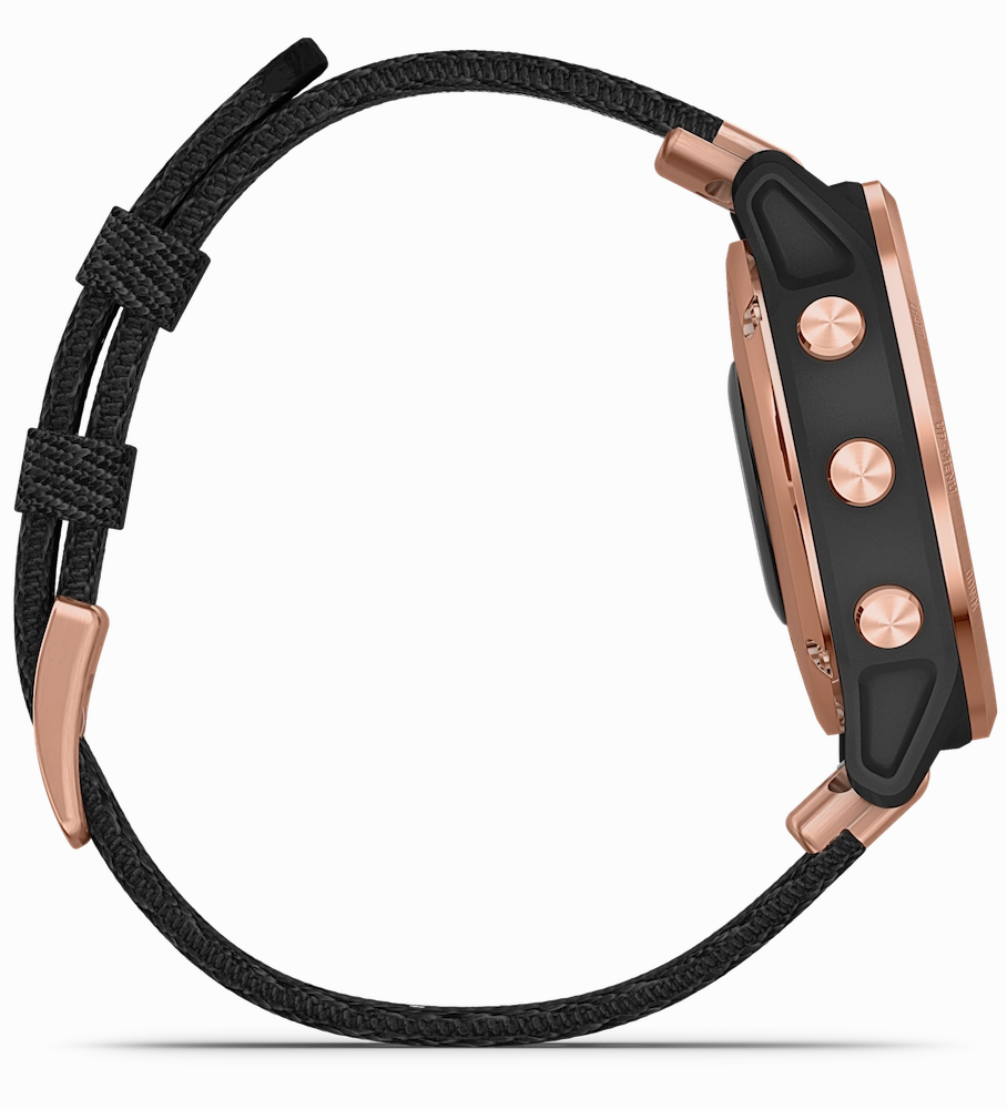 Garmin Watch Fenix 6S Sapphire Rose Gold Nylon Band D