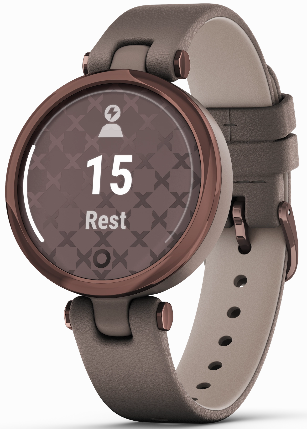 Garmin Watch Lily Dark Bronze Paloma Case and Italian Leather Band D