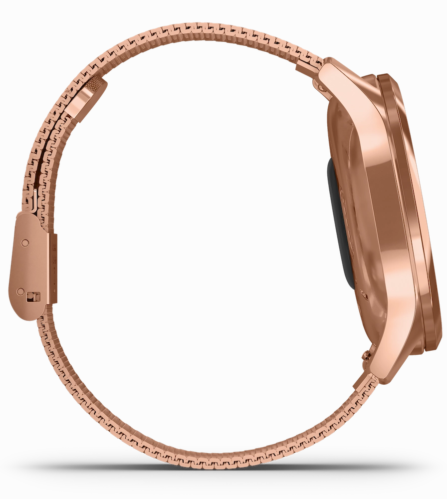 Garmin Watch Vivomove Luxe Rose Gold PVD Milanese Bracelet