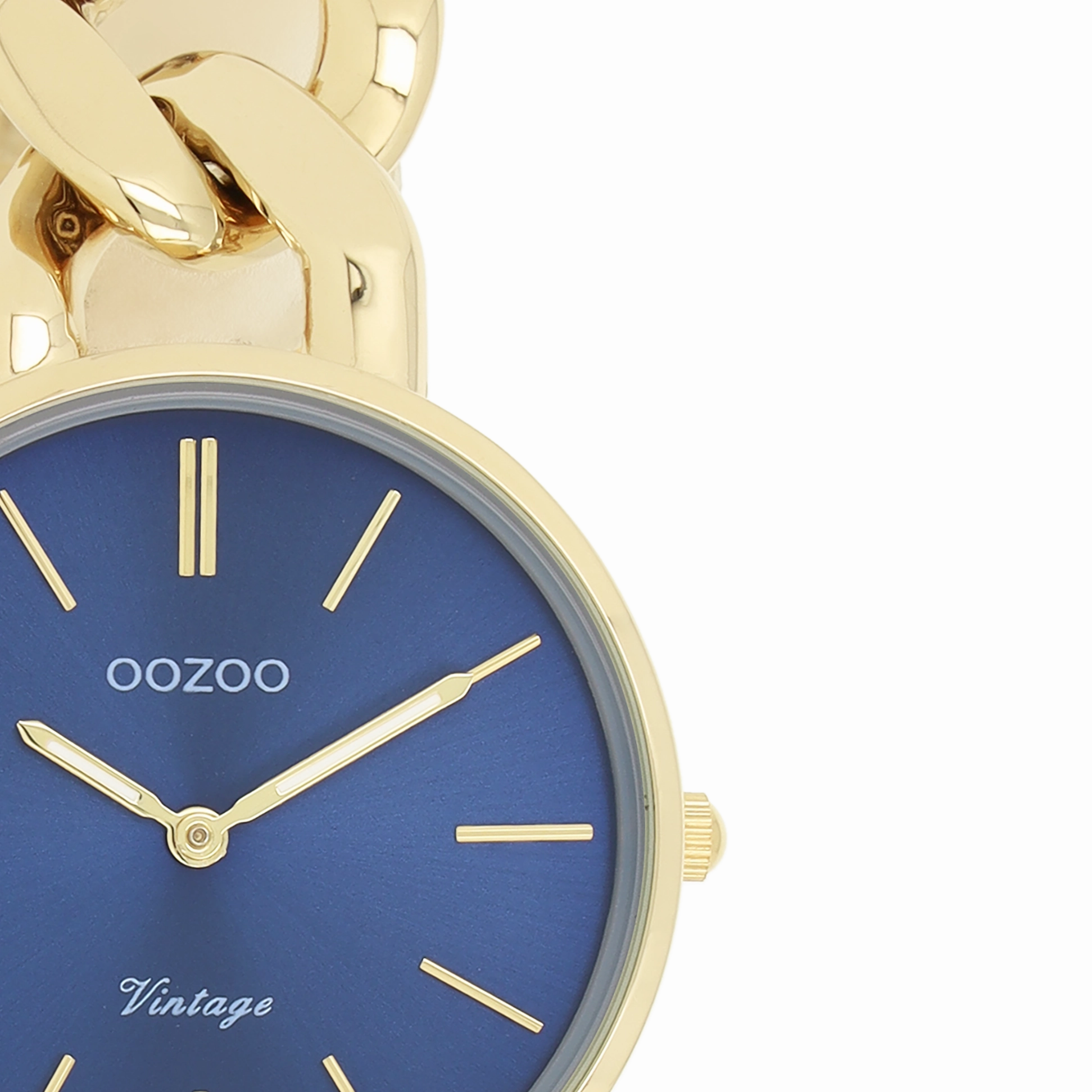 Gold coloured OOZOO watch with chunky chain bracelet - C20359