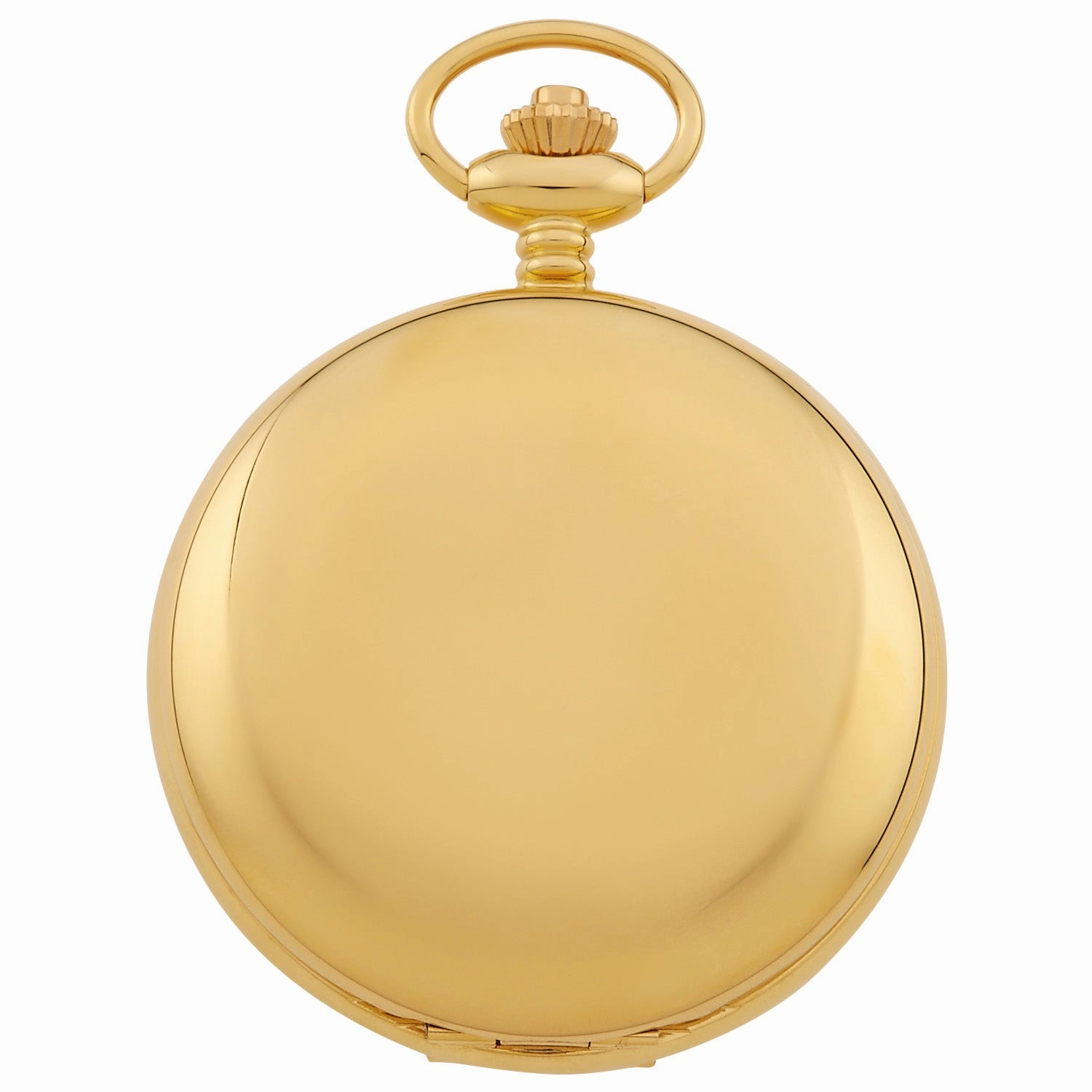 Gotham Men's Classic Gold Plated Polished Case Double Hunter 17 Jewel Mechanical Pocket Watch # GWC18809G