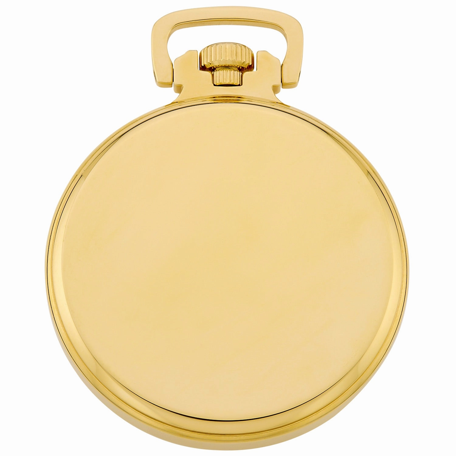 Gotham Men's Gold Plated Stainless Steel Mechanical Hand Wind Railway Classic Nostalgia Series Pocket Watch # GWC14113G