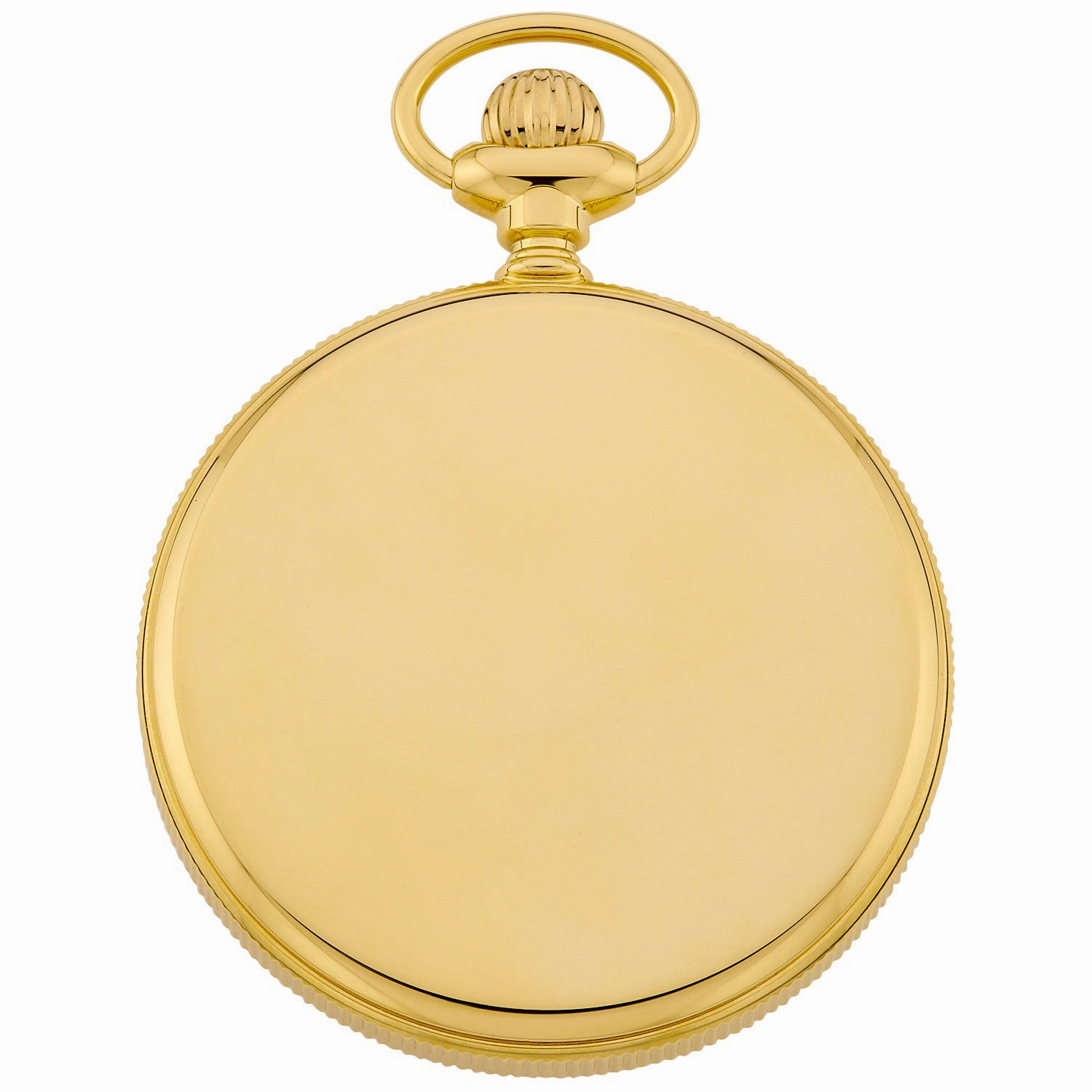 Gotham Men's Gold Plated Stainless Steel Mechanical Hand Wind Railway Classic Nostalgia Series Pocket Watch # GWC14117G