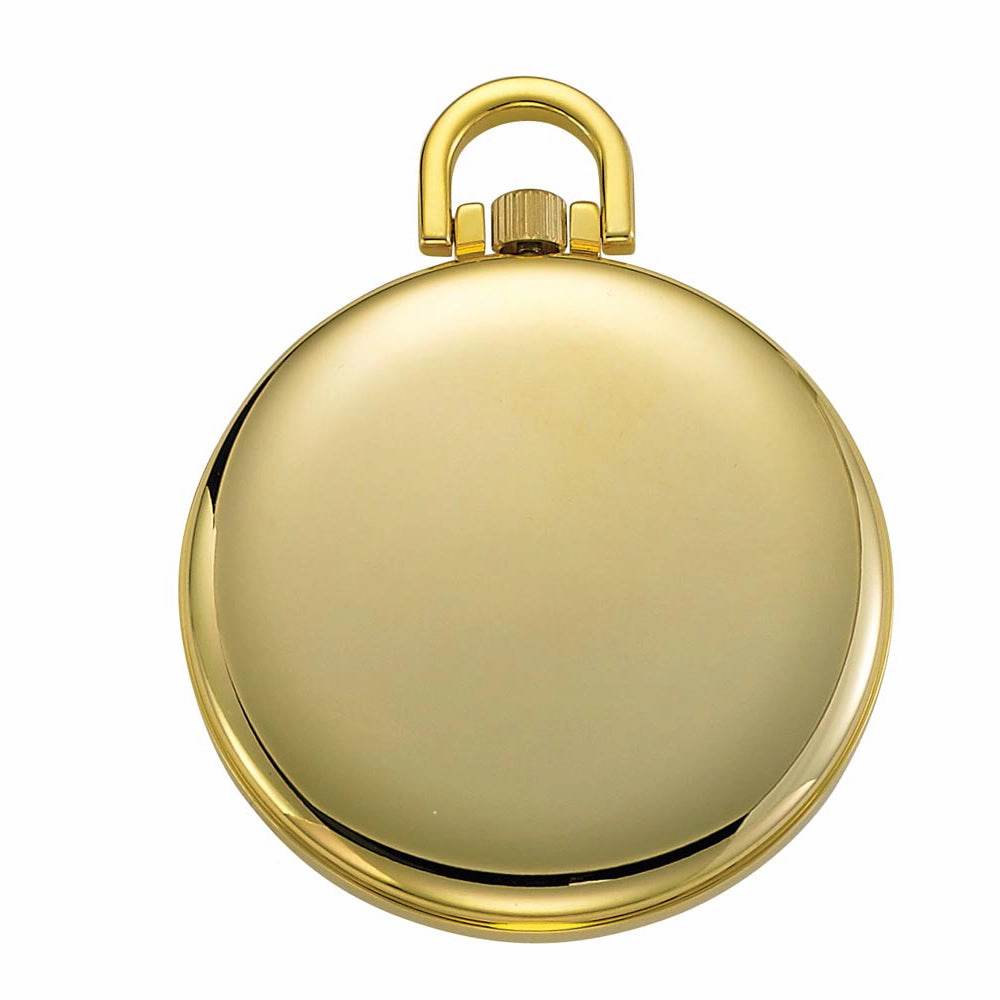 Gotham Men's Gold-Tone Slim Railroad 24 Hour Open Face Quartz Pocket Watch # GWC15029G