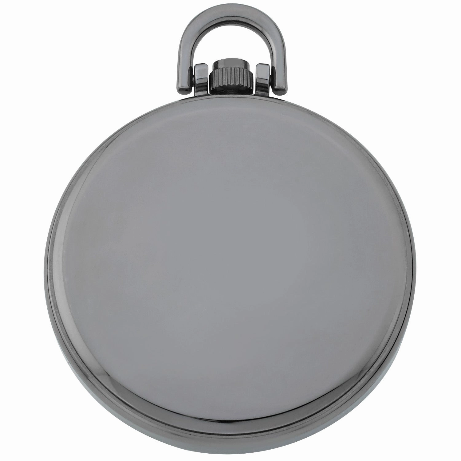 Gotham Men's Gun-Plated Stainless Steel Analog Quartz Date Railroad Style Pocket Watch # GWC14107BBK