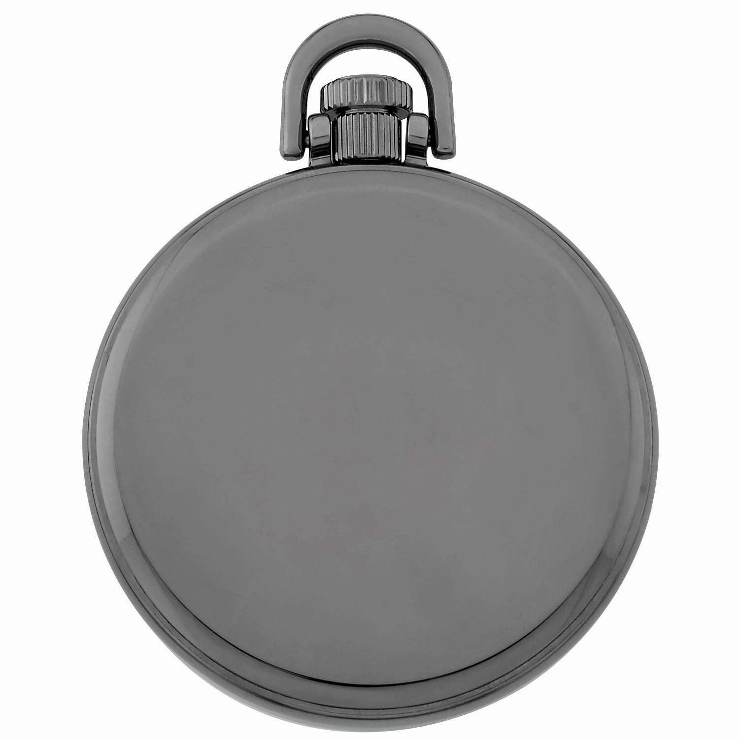 Gotham Men's Gun-Plated Stainless Steel Mechanical Hand Wind Railroad Style Pocket Watch # GWC14106B