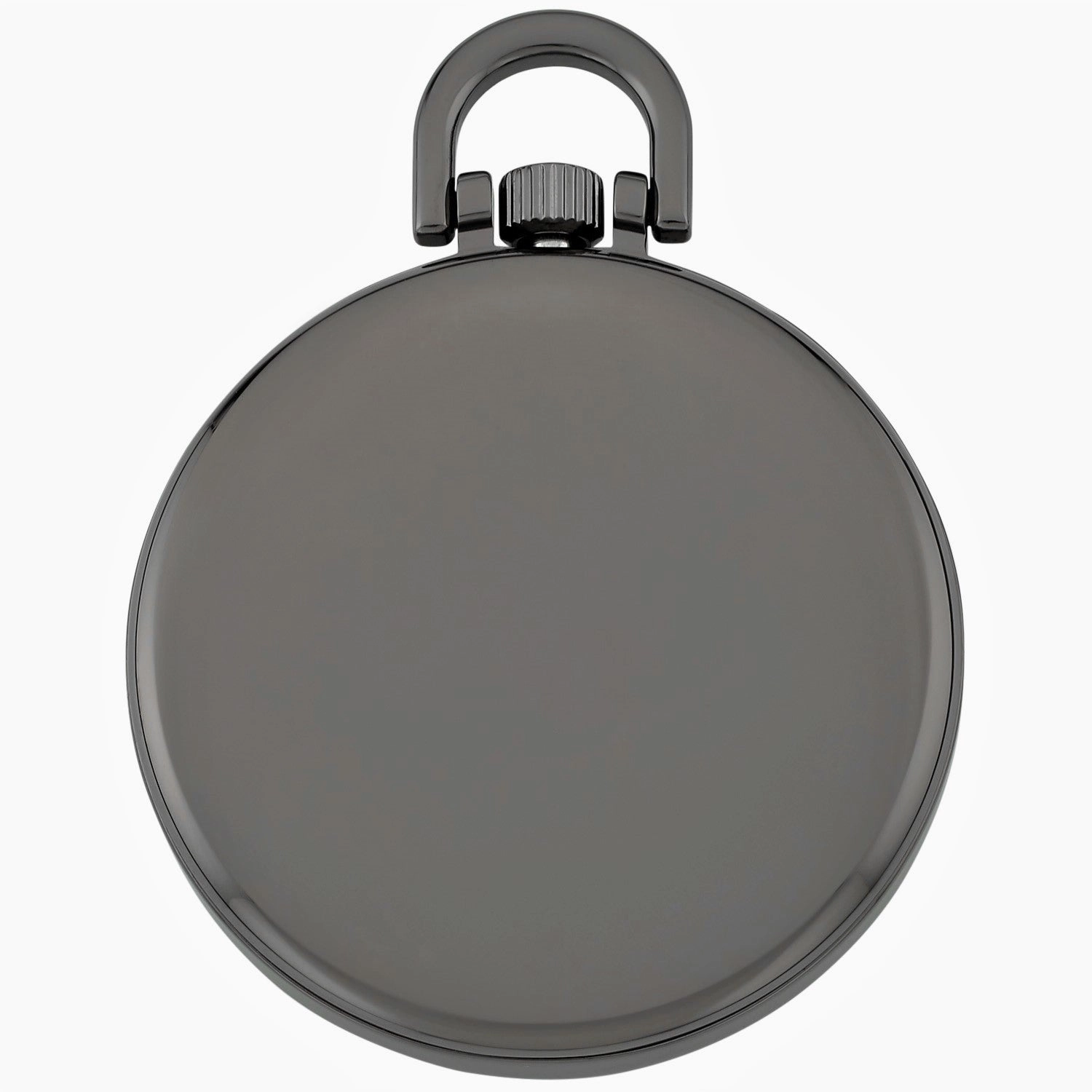 Gotham Men's Gun-Tone Slim Railroad 24 Hour Open Face Quartz Pocket Watch # GWC15029B