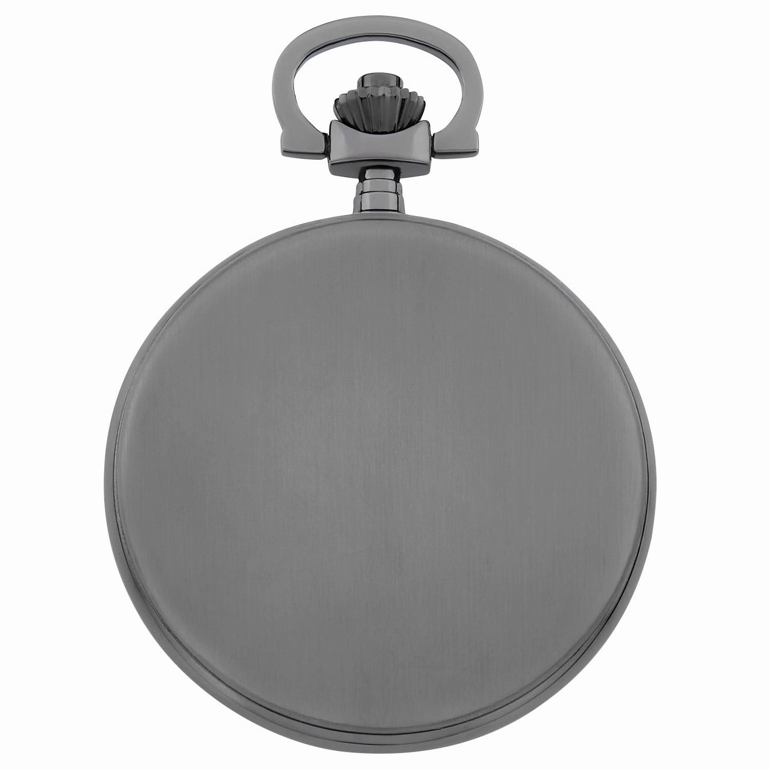 Gotham Men's Gunmetal Plated Stainless Steel Classic Series Brushed Covered Quartz Pocket Watch # GWC14125BBK