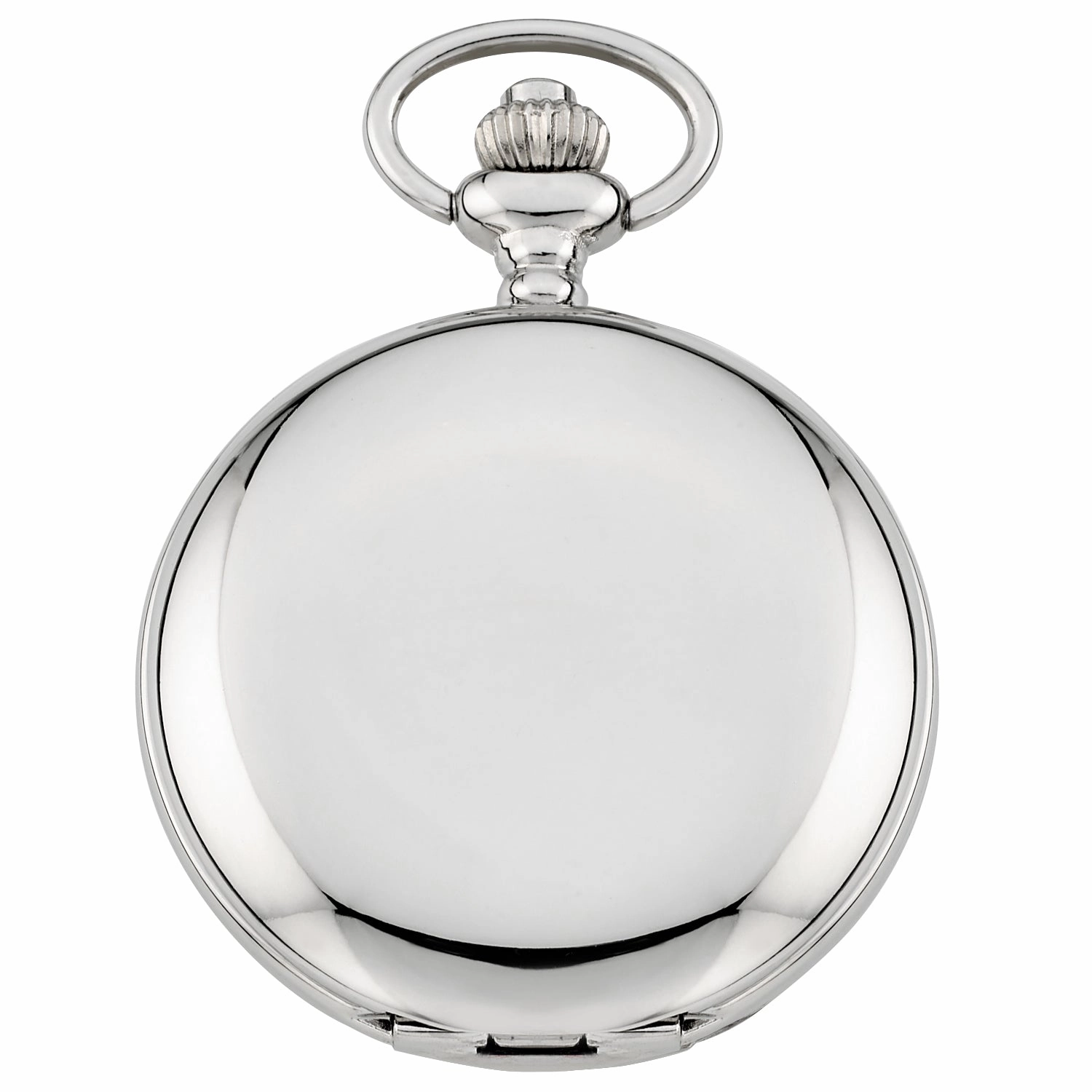 Gotham Men's Silver-Tone Railroad Polished Finish Covered Quartz Pocket Watch # GWC15044S
