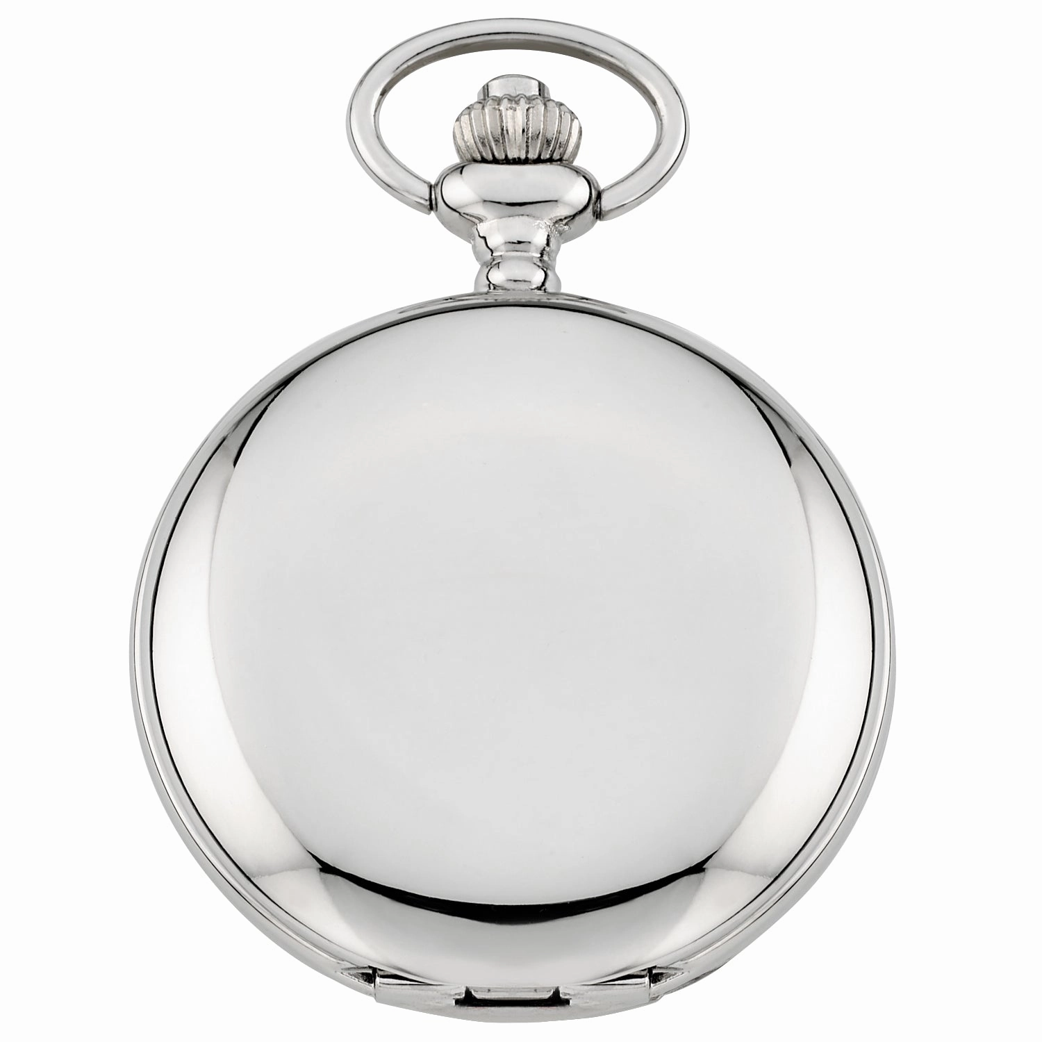 Gotham Men's Silver-Tone Railroad Polished Finish Covered Quartz Pocket Watch # GWC15044SB