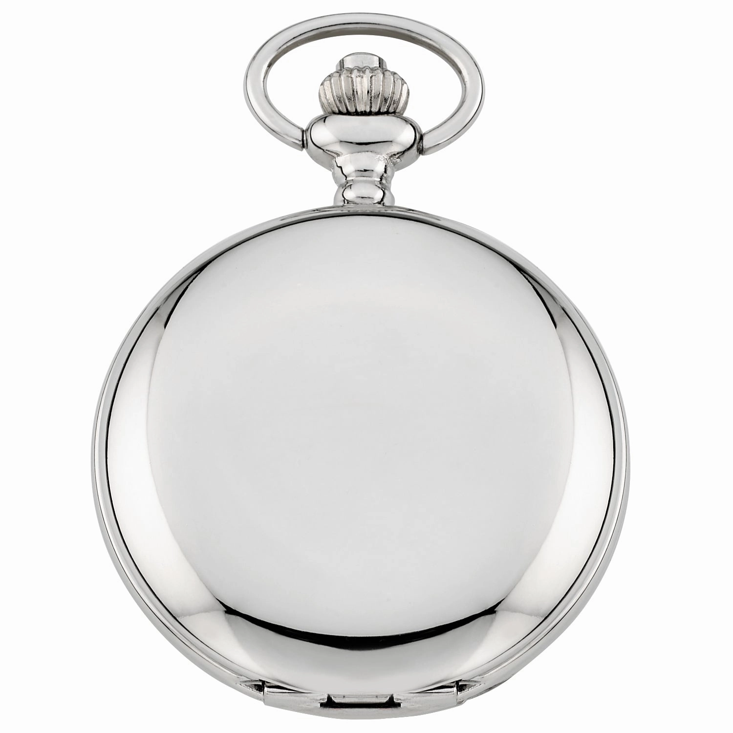 Gotham Men's Silver-Tone Railroad Polished Finish Covered Quartz Pocket Watch # GWC15044SB