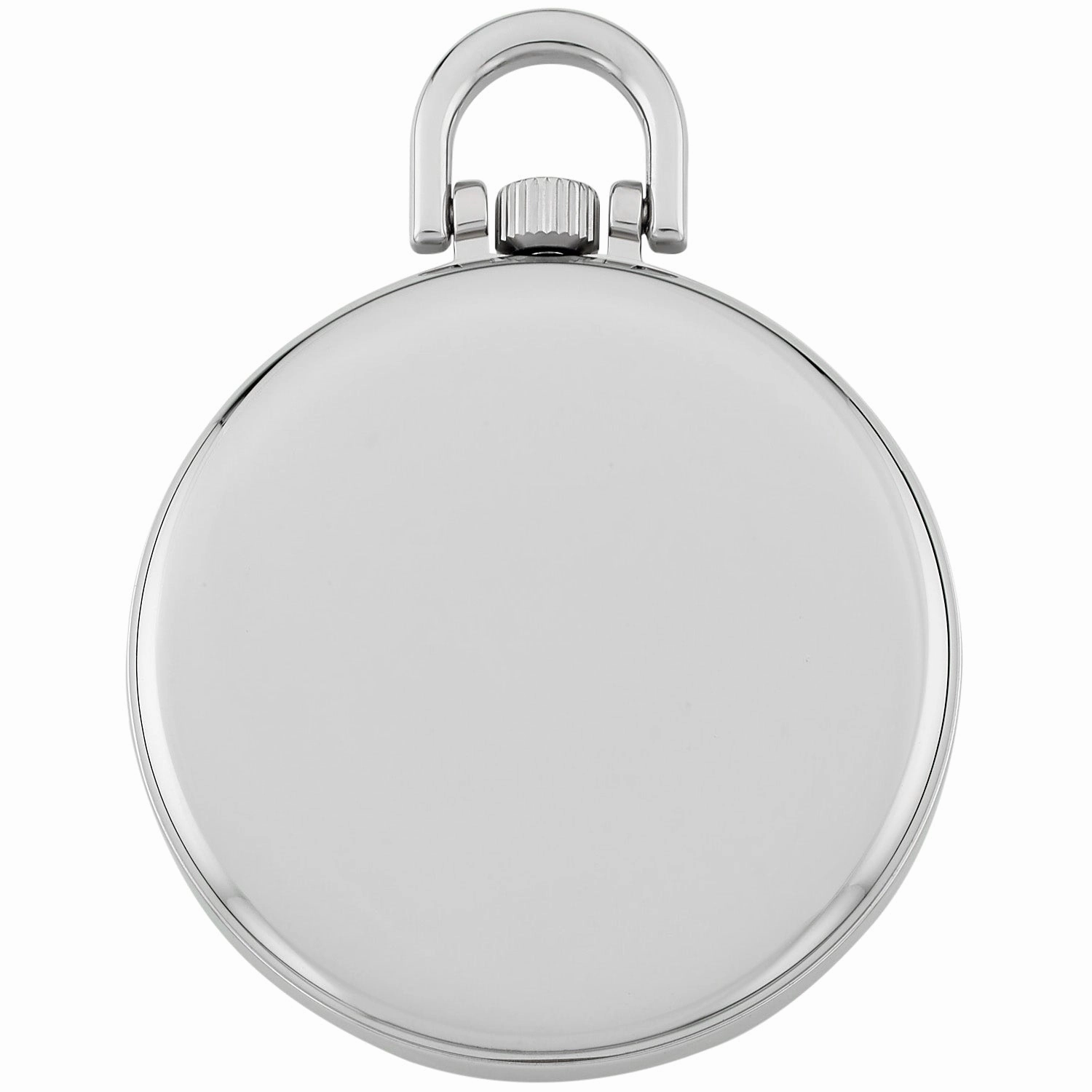 Gotham Men's Silver-Tone Slim Railroad 24 Hour Open Face Quartz Pocket Watch # GWC15029S