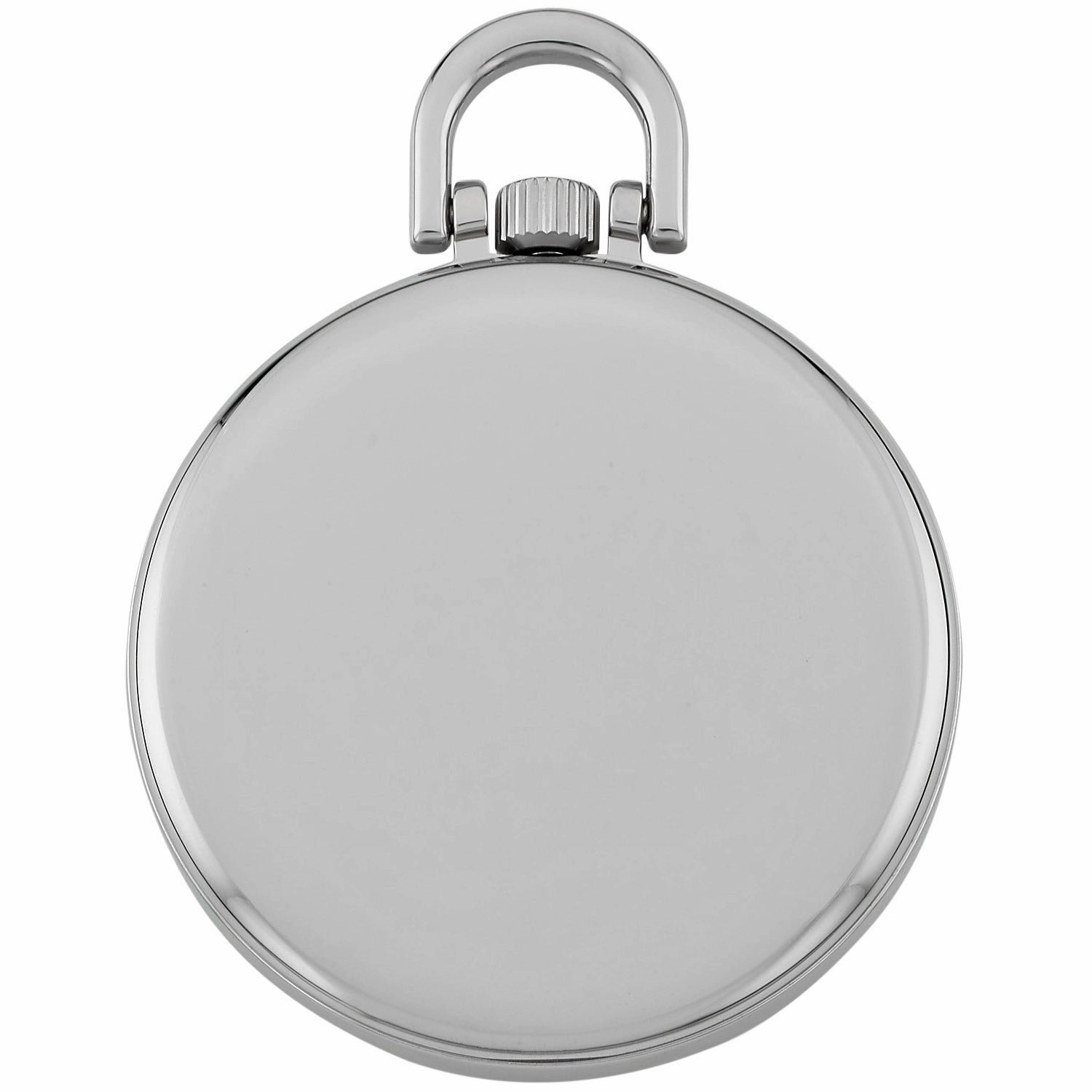 Gotham Men's Silver-Tone Ultra Thin Railroad Open Face Quartz Pocket Watch # GWC15027SG