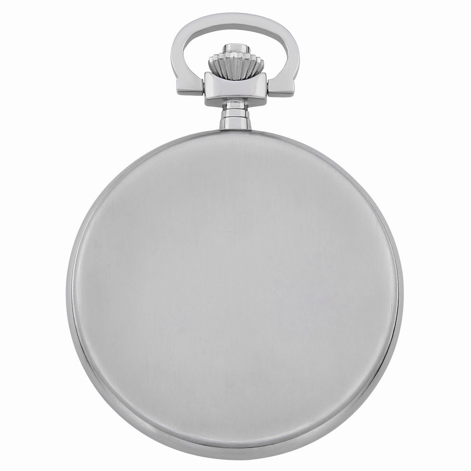Gotham Men's Stainless Steel Classic Series Brushed Covered Quartz Pocket Watch # GWC14125S
