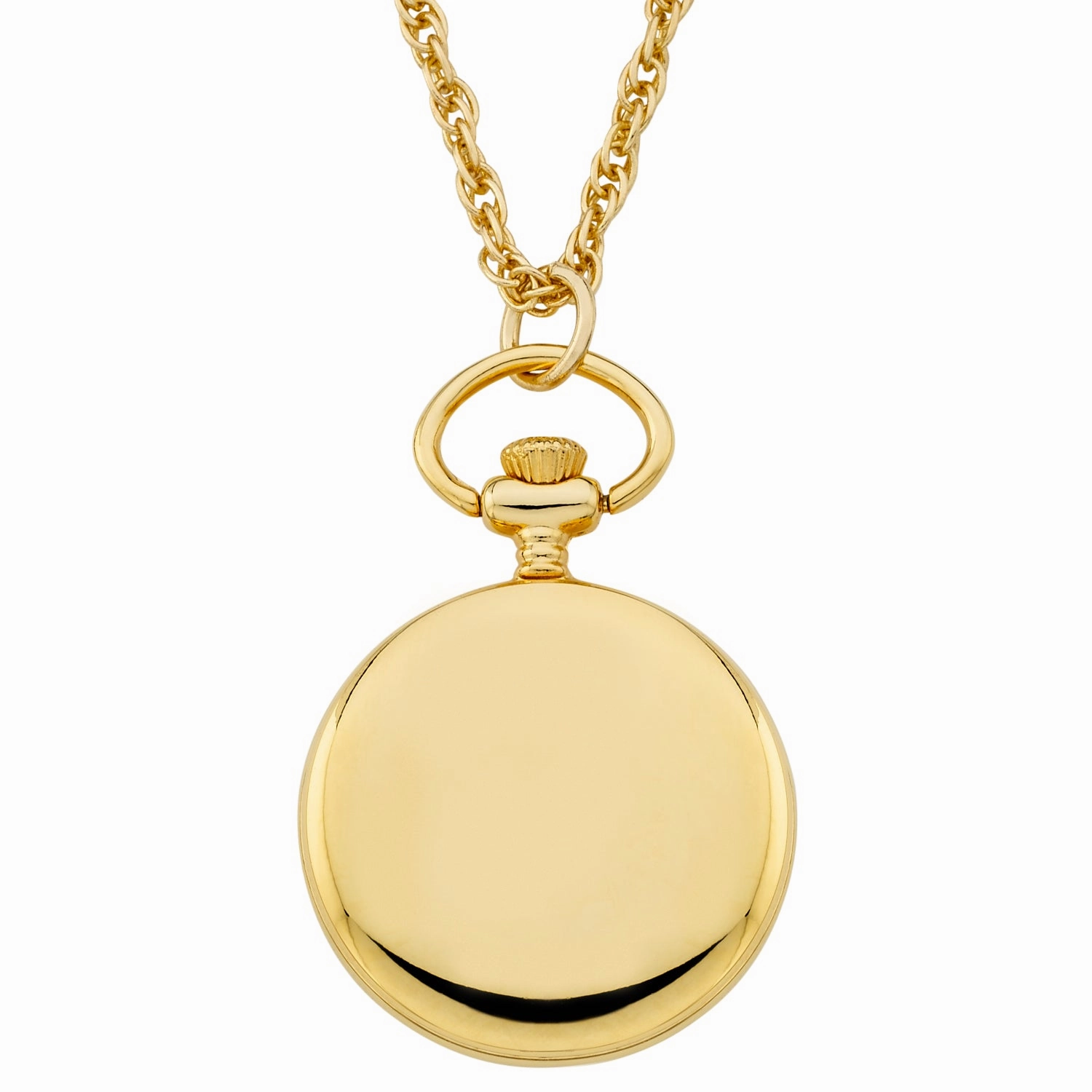 Gotham Women's Gold-Tone Open Face Pendant Watch with Chain # GWC14138GA