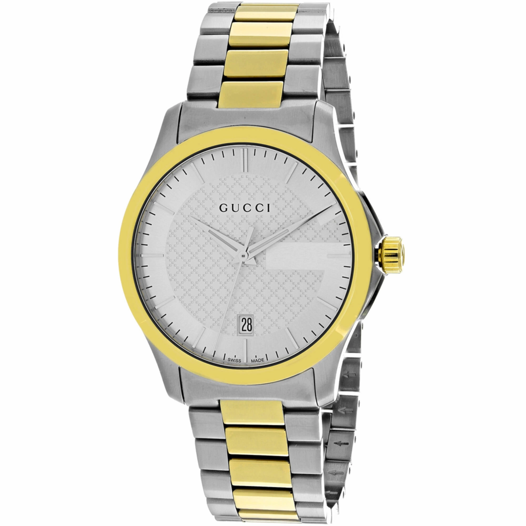 Gucci Men's Watch - G-Timeless Quartz Silver Dial Two Tone Steel Bracelet | YA126450