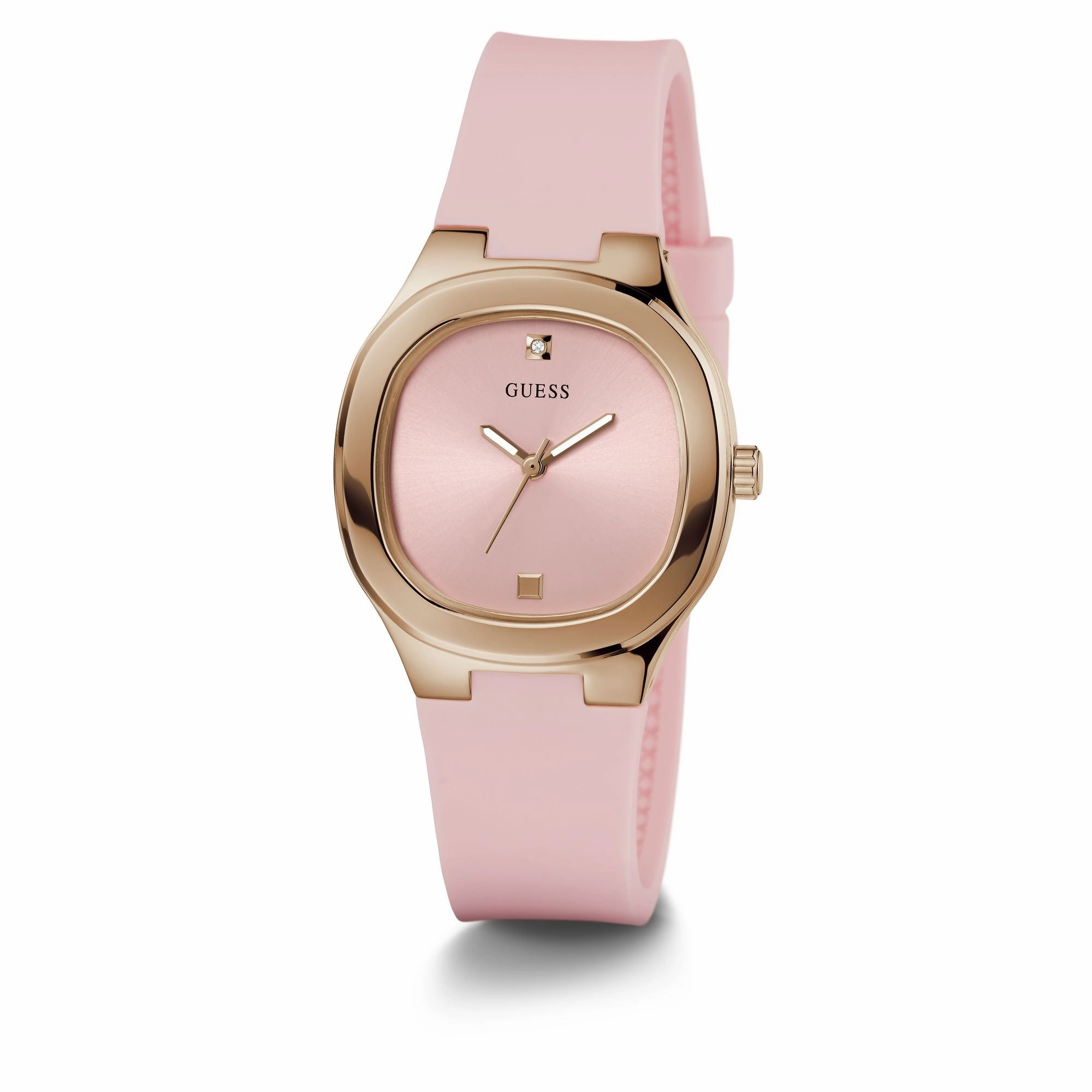 Guess Eve Dress Pink Rose Gold Tone Watch GW0658L2