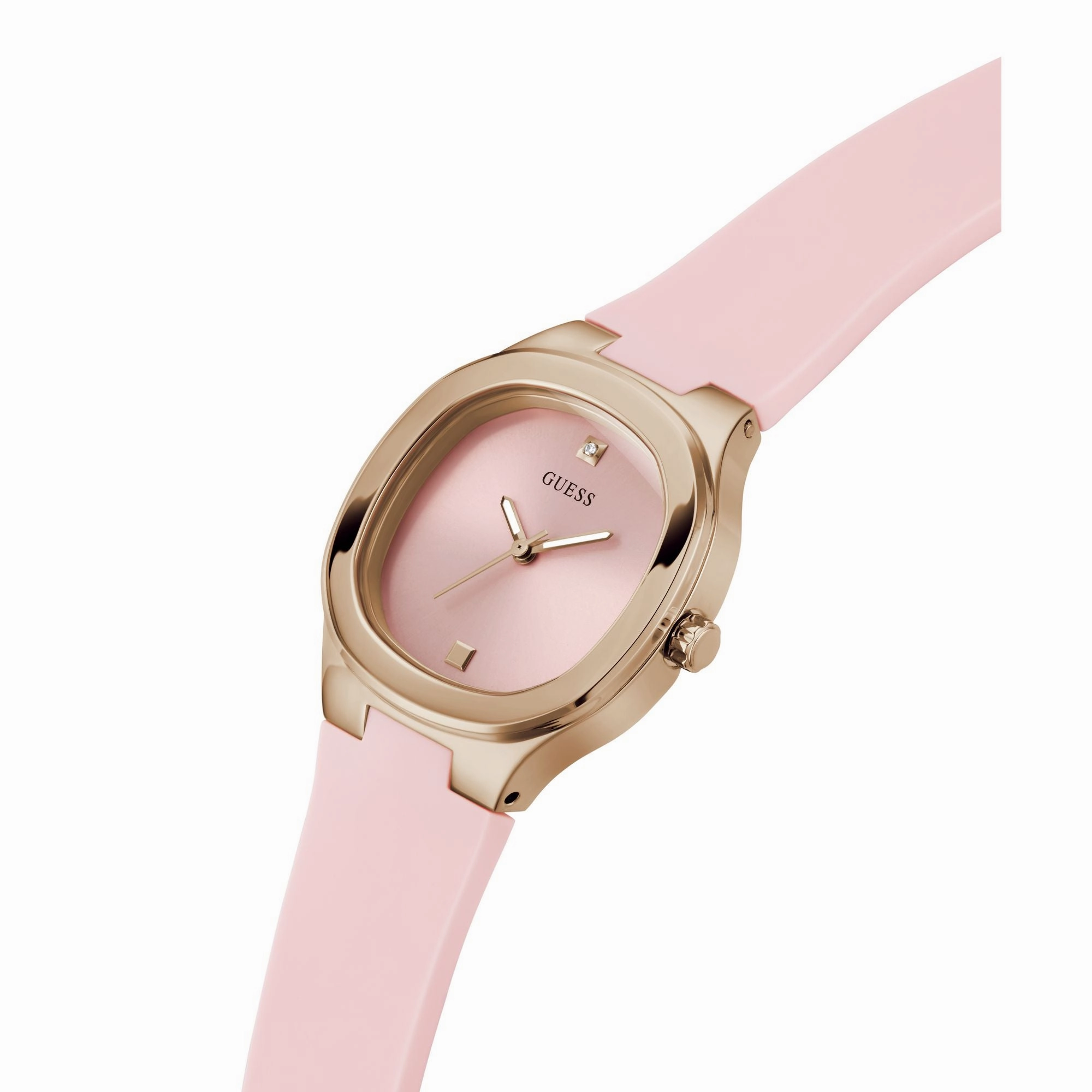 Guess Eve Dress Pink Rose Gold Tone Watch GW0658L2
