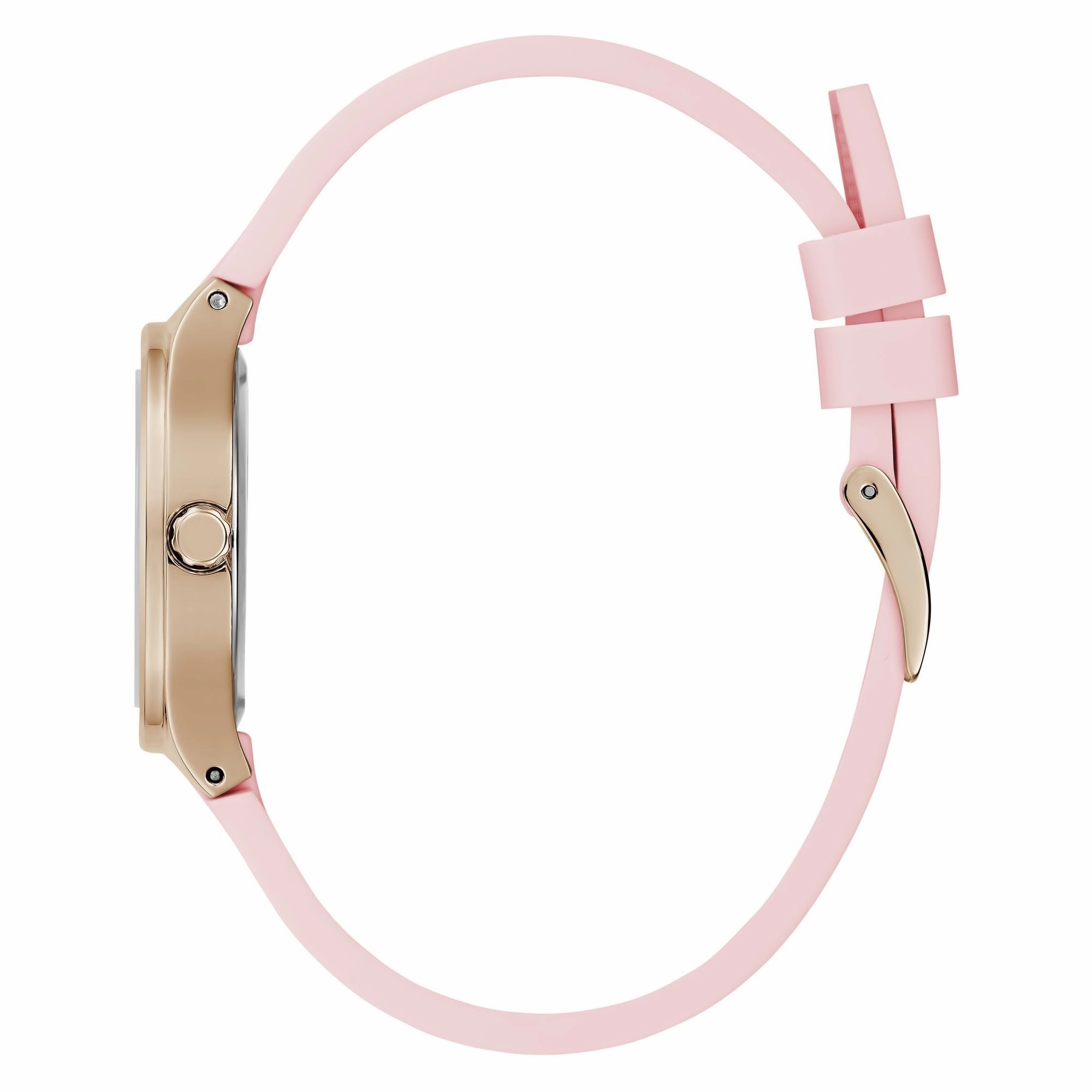 Guess Eve Dress Pink Rose Gold Tone Watch GW0658L2