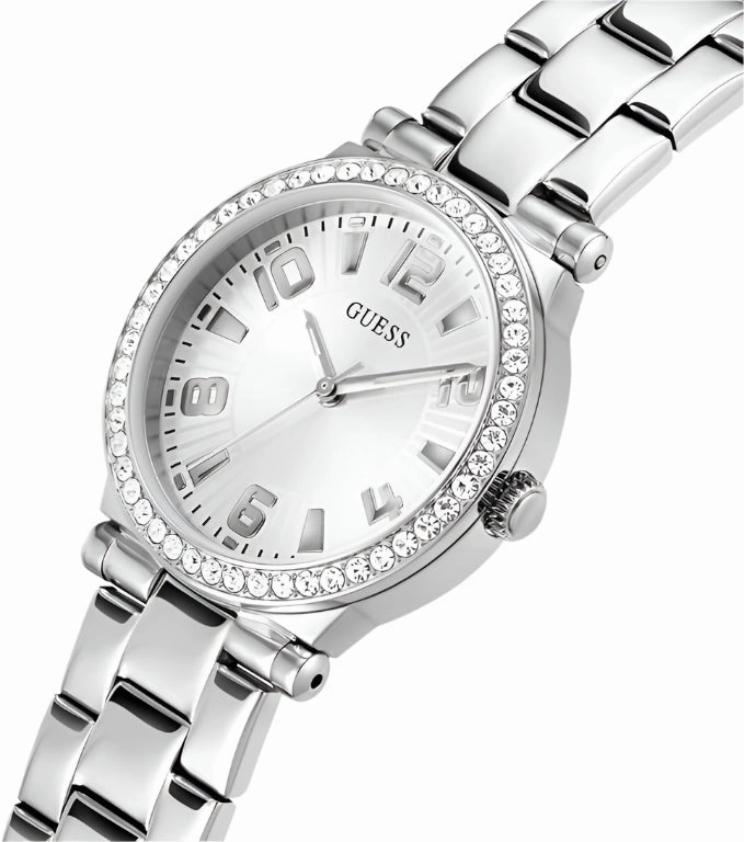 Guess Fawn Silver Dial Stainless Steel Watch GW0686L1