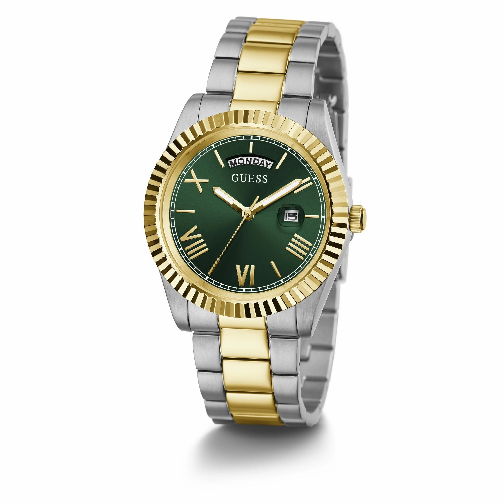 Guess Gold Green Connoisseur Day-Date Watch GW0265G8