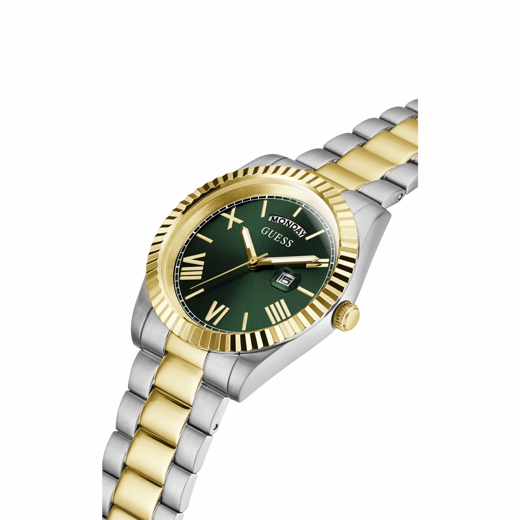 Guess Gold Green Connoisseur Day-Date Watch GW0265G8