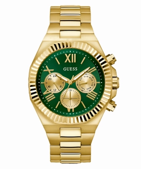 Guess Gold Green Dial Gold Bracelet Watch GW0703G2