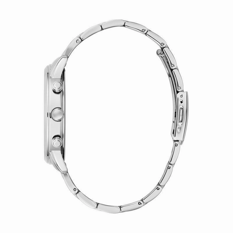 Guess Hendrix Mens Dress Silver Multi-function Watch GW0066G1