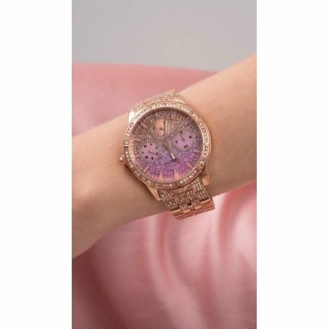 Guess Ladies Cascade Stainless Steel Rose Gold Watch GW0365L3
