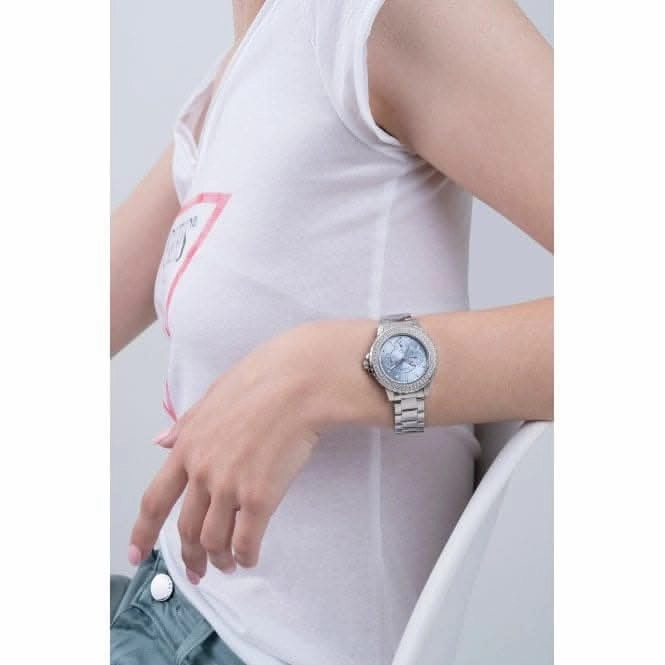 Guess Ladies Crown Jewel Stainless Steel Silver Watch GW0410L1