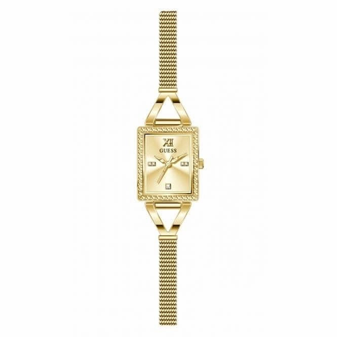 Guess Ladies Grace Stainless Steel Mesh Gold Tone Watch GW0400L2