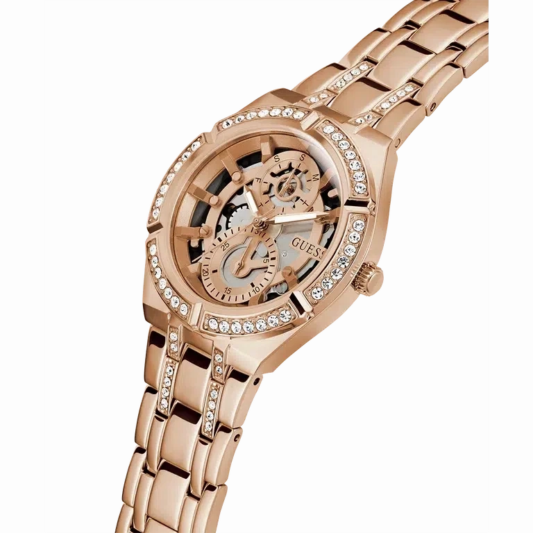 Guess Ladies Rose Gold Tone Multi-function Watch GW0604L3