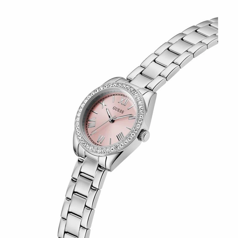 Guess Ladies Silver Tone Analog Watch
