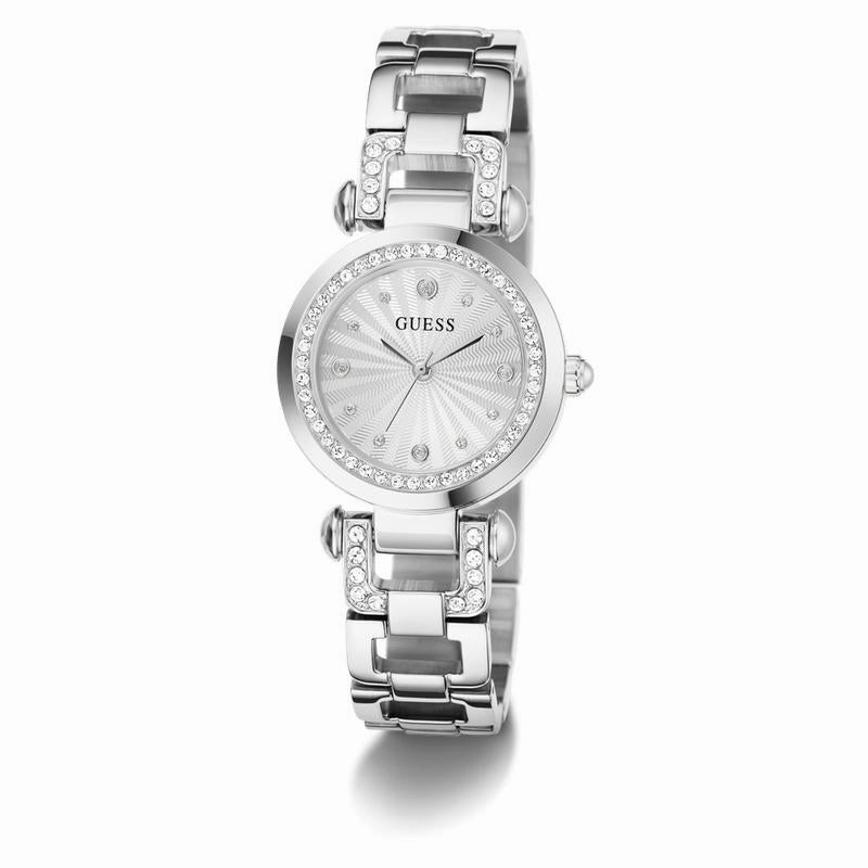 Guess Ladies Silver Tone Analog Watch