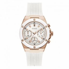 Guess Ladies Sport Stainless Steel White Watch GW0030L3